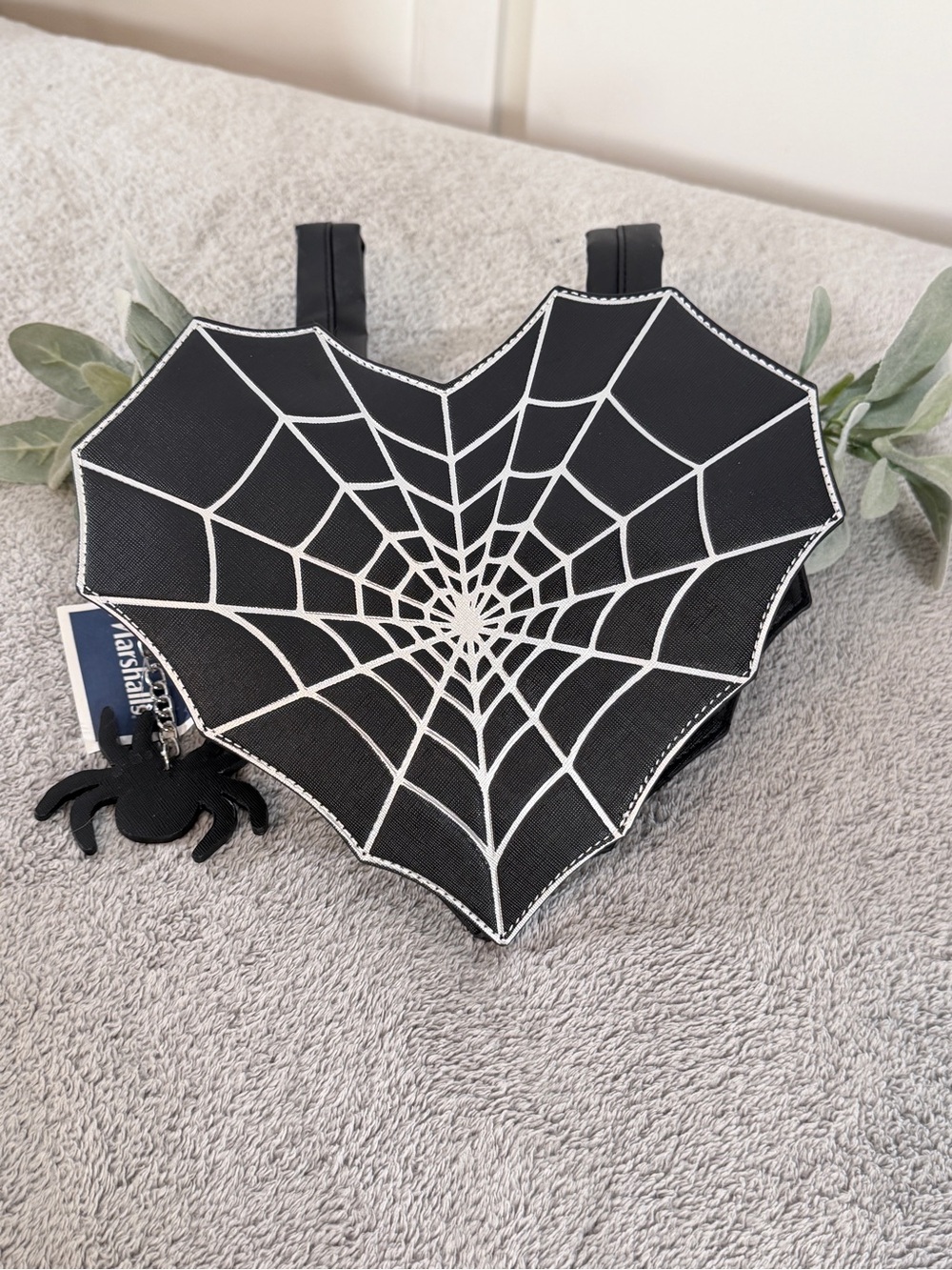 Mad Engine Spiderweb Heart Backpack backpack NWT Gothic Halloween spider charm